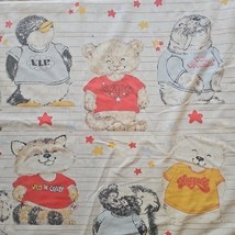 Vintage Shirt Tales Twin Size Flat Sheet 1980 Hallmark Brand - $274.54 MXN