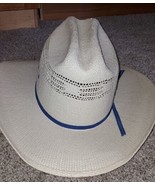 Vintage Men&#39;s Bailey&#39;s U-Rollit Western Straw Cowboy Hat Size 6 5/8 Bandera - £31.38 GBP