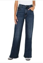 Well Worn Womens Jeans Dark Blue Wide Leg High-Rise Stretch 5-Pocket Com... - $69.70 CAD