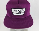 Vans off the wall Snapback Hat Purple patch-on Perfect condition adult size - $26.72