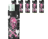Butane Refillable Electronic Gas Lighter Set of 5 Skull Design-010 - $15.79