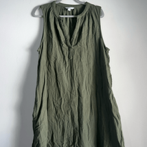 Time and Tru Women&#39;s Tunic Casual Double Cloth Dress, Green, Size XL - £7.93 GBP