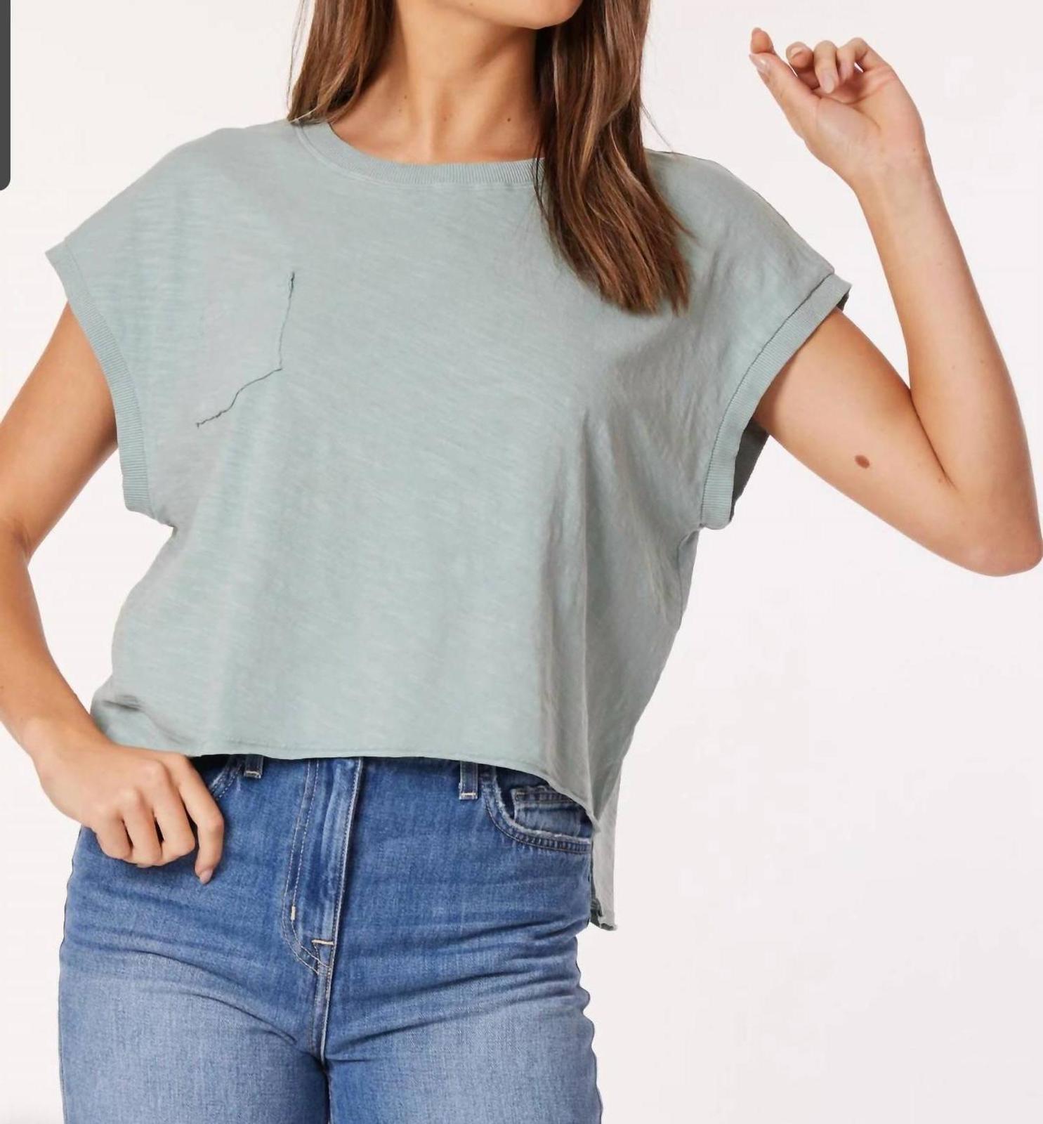 Mododoc Short Dolman Sleeve Step Hem Tee Gris Mist - $57.00