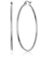 Amazon Essentials Stainless Steel Rounded Tube Hoop Earrings 40mm Silver - $216.99 MXN Amazon Essentials Stainless Steel Rounded Tube Hoop Earrings 40mm Silver - $216.99 MXN