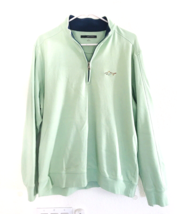 Greg Norman Mens 1/4 Zip Pullover Sweatshirt Light Green Size M 100% Cot... - $21.38