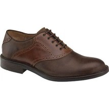 Johnston Murphy Tabor Saddle Shoe Mens 10.5 Brown Nubuck Leather Oxford RP$117 - £32.39 GBP