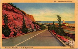 Along The Palisades On U.S. Highway 101 California Postcard Unposted - £7.86 GBP