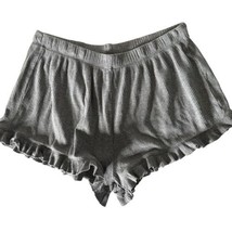 Cotton On BODY Ruffle Hem Pajama Shorts Organic Cotton Gray Lounge Women... - £10.08 GBP