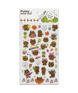 ✰ CUTE FLOWER BEAR STICKERS Two Sticker Sheets Kids Craft Scrapbook Brow... - $3.44 CAD