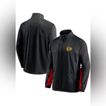 Chicago Blackhawks Mens Black Fanatics Rink Jacket Medium Weight Jacket Sz Med - $72.93