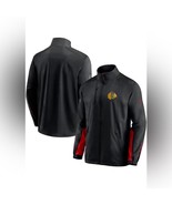 CHICAGO BLACKHAWKS MENS BLACK FANATICS RINK JACKET MEDIUM WEIGHT JACKET ... - $72.93