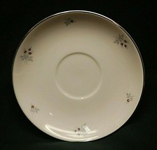 Triomphe Caress Porcelain Saucer Plate 6-1/4&quot; Burgundy Gray Floral Patte... - £10.11 GBP