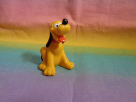 Disney Mini Pluto Sitting PVC Figure / Cake Topper - as is - pink stain - $2.51