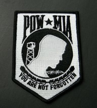 Pow Mia You Are Not Forgotten Embroidered Patch 3.1 X 4.25 Inches - £4.65 GBP