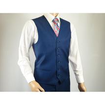 Mens Vitali Three Piece Suit Vested Sharkskin Sheen M3090 Royal blue Regular fit image 13