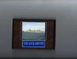USS SACRAMENTO PLAQUE AOE-1 NAVY US USA MILITARY FAST COMBAT SUPPORT SHIP - $3.95