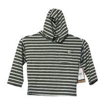 Easy Peasy Toddler Dark Olive Green Long Sleeve Stripe Hacci Hoodie Size... - £5.28 GBP