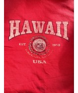Hawaii Red Muscle Tee Tank Top Sleeveless Mens Size L - $18.04 CAD