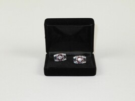 Men J.Valintin Cufflinks by Vitorofolo for French Cuff Shirt V35-6 Silver Wine image 2