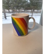 Vintage 80s Rainbow Coffee Mug W/handle Made In Korea For Napco FLA - $11.00