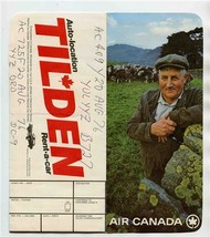 Air Canada Ticket Jacket Ticket Luggage Tags Boarding Pass 1976 Friendly Farmer - £15.86 GBP