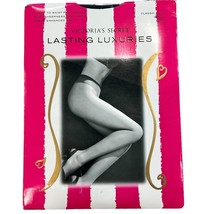 Vintage Victoria&#39;s Secret Sheer to Waist Silky Sheer Pantyhose Navy Small New - £10.74 GBP