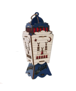 AA121 BOGO Ramadan Octagonal Laser Cut Children Wood Lantern LED Flashin... - $15.90