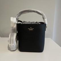 New Kate Spade Cameron Street Pippa Bucket Handbag Crossbody Black Leather - $197.60