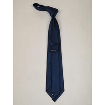 Men's Nautica Tie Woven Silky Feel #Nautica-8 Navy Blue Pique image 3
