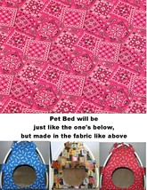 Small Pink Paisley Bandana Print Pup Tent Pet Bed for Cats/Dogs &amp; Any Small Pet - £27.40 GBP