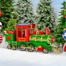 Zaer Ltd. Large Metal Christmas Train Commercial Decoration (5.85 Feet Long - Sm - £2,214.94 GBP+