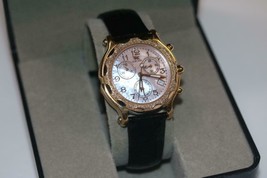 Icelink Majestic Goldtone Diamond Bezel Pink Mother of Pearl Dial Chrono Watch - $513.25