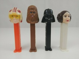 Vintage Lot of 4 Star Wars Pez Dispensers Luke Skywalker, Princesss Laya, + 2  - £7.62 GBP