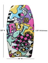 Maui Body Board Grafitti size 33 in Bodyboard with Leash - £19.06 GBP