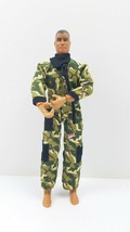1999 LANARD TOYS BLACK G I JOE 11&quot; MUSCULAR ARTICULATED WITH CAMO SUIT *... - $15.80