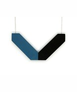 Hand-Painted Wooden Pendant Necklace, Contemporary Minimalist Italian De... - $673.92 MXN