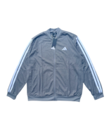 Adidas Mens XL Grey/ White Classic Stripes Tricot Active Track Jacket JI... - €24,36 EUR