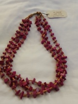 3 Strand Bone and Wood Beaded Necklace India - £7.99 GBP