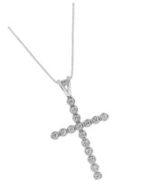 Grown Diamond Cross Necklace For Women | 1/6-1/2 - £361.13 GBP