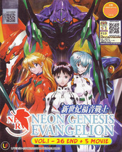 Neon Genesis Evangelion DVD : eps 1 to 26 end + 5 Movie Box Set SHIP FROM USA - $33.59