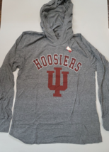 Indiana Hoosiers Adult Hoodie Top Size M New Gray - $15.93