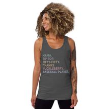 Mama Tip-Top Fifty Fifty Thanks Huckleberry Baseball Player Unisex Tank Top, Hum - $24.70+