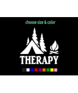 Camping Is My Therapy Nature Wildlife Sticker Vinyl Decal CHOOSE SIZE COLOR - $61.36 MXN+