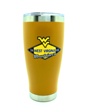 West Virginia Mountaineers Stainless Steel Hot Cold Beverage Tumbler 20 oz - £21.36 GBP