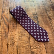 Brooks Brothers 346 Purple Blue Geometric Pure Silk Neck Tie USA 58&quot; Length - £22.17 GBP