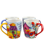Gibson Birdhouse Floral 18 oz Cup Set, Set of 4 Assorted Designs - $62.39 CAD