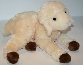 GUND Lonnie Lamb 12&quot; Cream Plush 30084 Easter Sheep Brown Feet Stuffed Soft Toy - £24.36 GBP