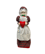 Vntage Crafty Lady Handmade Plush Mrs Claus Welcome Christmas Decoration... - £24.37 GBP