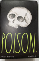 Halloween Rae Dunn Poison Skull Dark Amber Hand And Body Bar Triple Milled Soap - £13.04 GBP