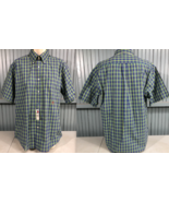 Tommy Hilfiger Plaid Green Medium Cotton Mens Button Shirt New WIth Tags - £19.05 GBP